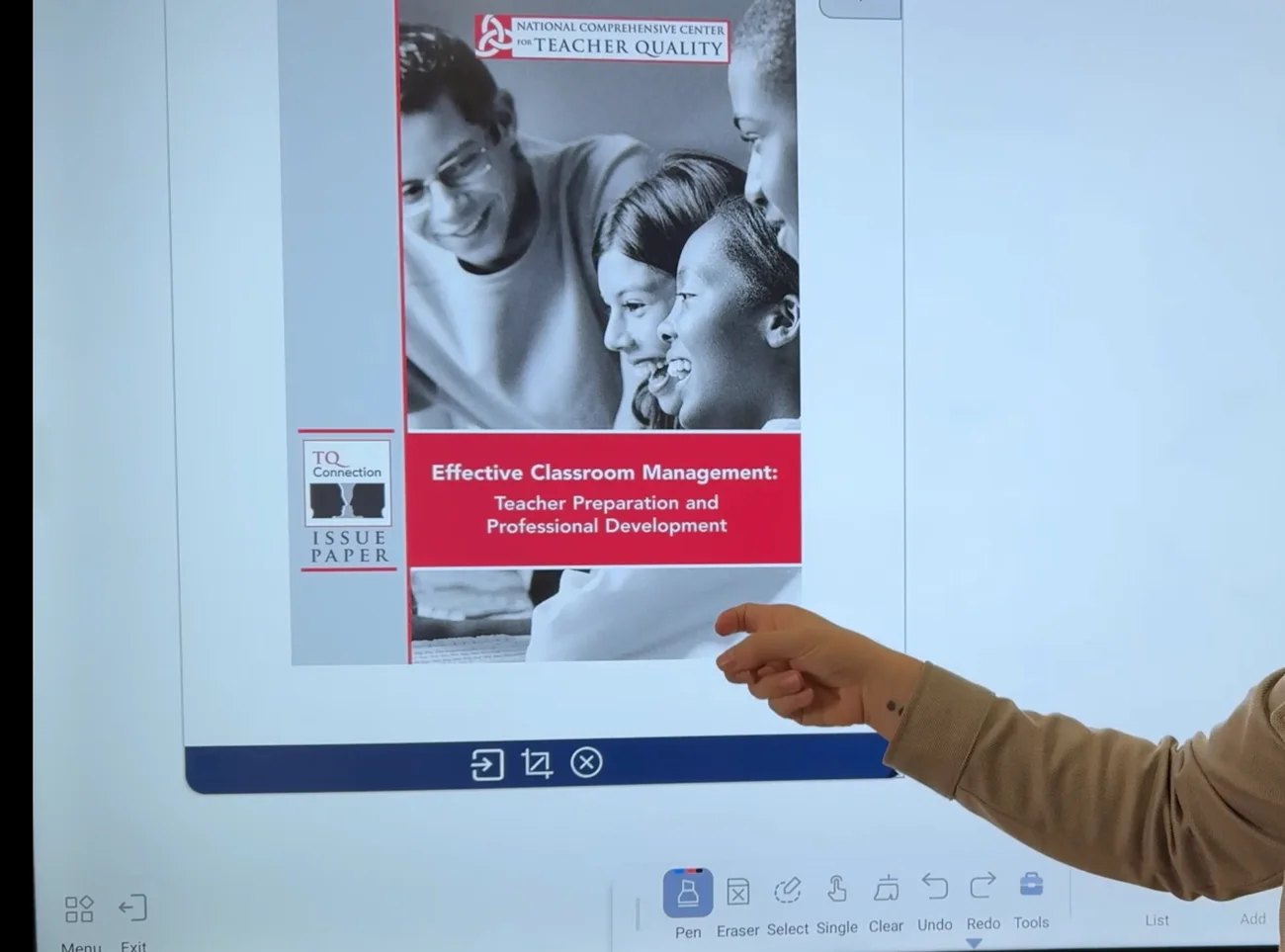 An image placed onto the Veld whiteboard canvas, with the page controls visible